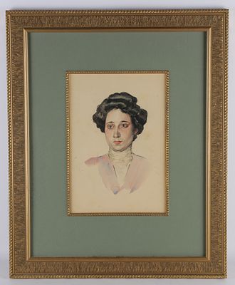 Бакст Лев Самойлович (1866-1924). Женский портрет. 1890-е гг. Бумага, графитный карандаш 