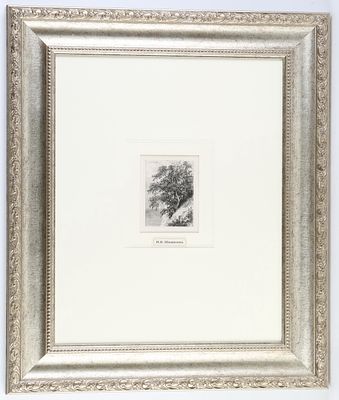 Шишкин Иван Иванович (1832–1898). Скала над морем. 1877 г. Оттиск 1892 г. Бумага, офорт. Оттиск 