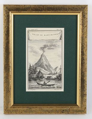 Бенуа-Луи Прево (1733– 1816). Вулкан на Камчатке. 1770 г.Рисовал: Б.Л. ПревоГравировал: Y.le 