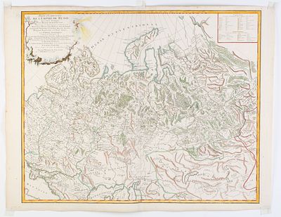 [Роберт де Вогонди. 1750 г.] Карта Западной и Азиатской частей Российской империи, разделенная 