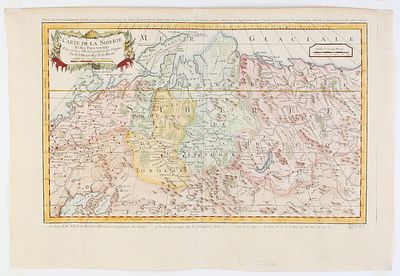 [Ж-Н. Беллен. 1755 г.] Карта Сибири и соседних стран, служащая для Всемирной истории 