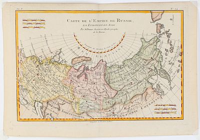 [Ригобер Бонн. 1780 г.] Карта Российской Империи в Европе и Азии /составил Ригобер Бонн 