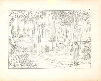 Толстой Федор Петрович (1783–1873). Душенька, перенесенная к воздушному дворцу. Иллюстрация к 