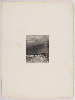 Шишкин Иван Иванович (1832–1898). Перед грозой. 1873 г. Оттиск 1892 г. Бумага, офорт. Размер: 