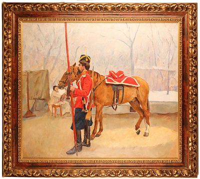 Львов Петр Иванович (1882 – 1944). Этюд в мастерских Академии Художеств (батальный класс 