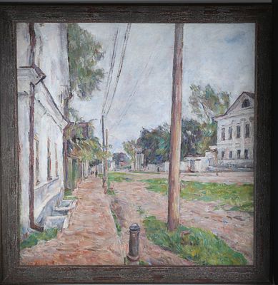 Львов Петр Иванович (1882 – 1944). Особняк в Нижнем Новгороде. 1928 г. Холст, масло. Размер 