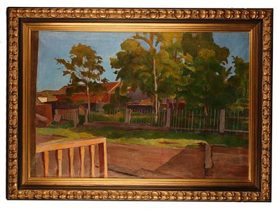 Львов Петр Иванович (1882 – 1944). Зеленая улица. 1930-е гг.Холст, масло. Размер холста: 71 х 