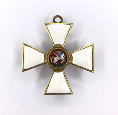 Ordenszeichen des Hl. Georgs 3. Klasse, mit Ordensband. Russisches Kaiserreich (Westeuropa?) 