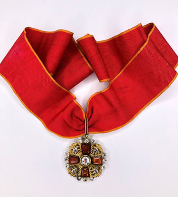 Ordenszeichen der Hl. Anna 2. Klasse, am Ordens-Halsband. Russisches Kaiserreich, private 