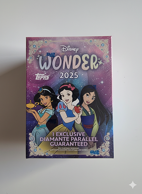 קופסא סגורה של דיסני סדרת וונדר 2025 - 42 קלפים בקופסא 
אופציה לשליפה של קלפים ממוספרים 