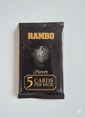 חבילה סגורה ומיוחדת של רמבו סטיבסטר סטאלונה שיצאה על סדרת הסרטים האגדית 
אופציה שליפה של חתימות 