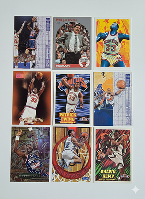 NBA לוט של 9 קלפי כוכבים וינטג שנות ה90