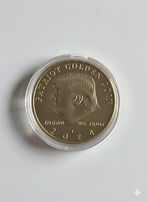 מטבע אספנים עם דמותו של נשיא ארצות הברית דונלד טראמפ . מטבע אספנים עם דמותו של נשיא ארצות הברית 