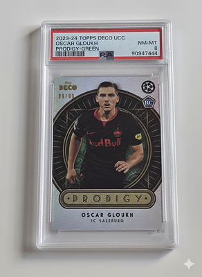 כדורגל - אוסקר גלוך הישראלי בקלף רוקי ממוספר 89/99 סדרת Deco מדורג 8 PSA