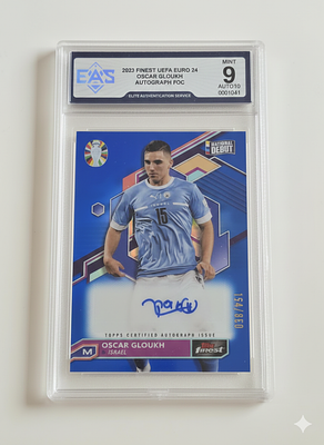 כדורגל ישראלי - אוסקר גלוך במדי נבחרת ישראל חתום וממוספר 114/150סדרת הפיינסט היוקרתית של TOPPS 