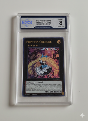 יוגיהו - YU GI OH Princess Cologne מהדורה ראשונה שנת 2022 מדורג 8 על ידי חברת EAS . יוגיהו - YU 