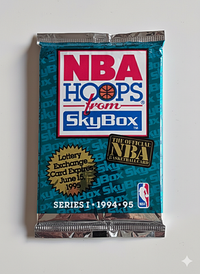 מעטפה סגורה NBA Hoops SkyBox 1994-95 . מעטפ, וינטאג כדורסל סגורה NBA Hoops SkyBox 1994-95