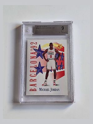 NBA כדורסל - מייקל גורדן במדי נבחרת ארצות הברית 1992 חברת סקייבוקס מדורג 9 חברת באקט היוקרתית . N 