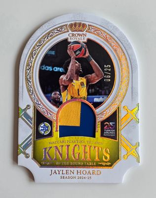 כדורסל מכבי תל אביב - JAYLEN HOARD פאץ מדהים נלבש שלא משויך למשחק ממוספר 06/25