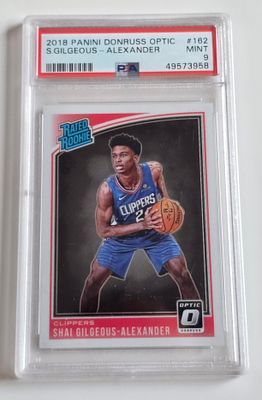 כדורסל S.GILGEOUS ALEXANDER קלף רוקי שנת 2018 מדורג 9 על ידי PSA