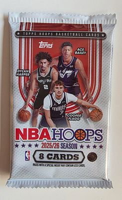 NBA - מעטפה סגורה של HOOPS שנת 2026 אופציה שליפה לרוקי של קופר פלאג , ממוספרים וחתימות . NBA - 