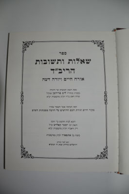 שו"ת הריב"ד - אורח חיים ויורה דעה
מאת הרב ליב פרידמן. שו"ת הריב"ד - אורח חיים ויורה דעה 
מאת הרב 