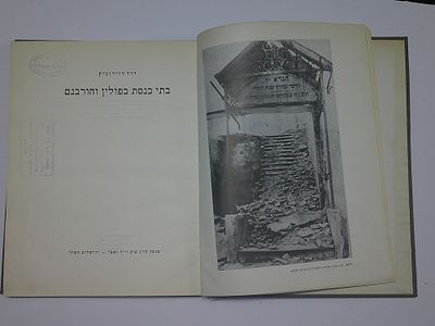 בתי כנסת בפולין וחורבנם
מאת דוד דוידוביץ
הוצאת מוסד הרב קוק ו"יד ושם" 
ירושלים, תש"ך
. עותק 