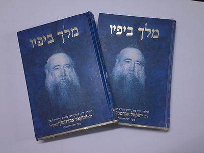 מלך ביופיו 
ב' כרכים
תולדות חייו, פעלו ודרכו בקודש של מרן הגאון ר' יחזקאל אברמבסקי זצוק"ל
בעל 
