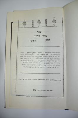שו"ת כתר כהונה- חלק ראשון
מאת הרב יצחק אברהם. שו"ת כתר כהונה- חלק ראשון 
מאת הרב יצחק אברהם