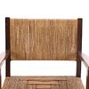PAIR WOOD AND CORD FRENCH OPEN ARM CHAIRS C 1940. Pair wood and cord French open arm chairs C Image - 4