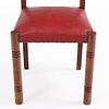 SIX FRENCH OAK DINING CHAIRS ATTRIBUTED TO VICTOR COURTRAY C 1940. Six French oak dining chairs Image - 5
