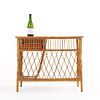FRENCH RATTAN DESK HAVING TWO DRAWERS AND A WOOD TOP C 1950. French rattan desk having two Image - 5
