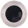 ROUND FRENCH MIRROR HAVING A FRAME COMPOSED OF GEOMETRIC ALUMINUM SHAPES C 1980. Round French Image - 2