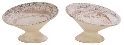 PAIR OF FRENCH FIBROCEMENT PLANTERS DESIGNED BY WILLY GUHL C 1970. Pair of French fibrocement 