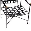 A PAIR OF AMALFI PAINTED IRON AND BRASS ADJUSTABLE ARM CHAIRS DESIGNED BY MARIO PAPPERZINI WITH NEWImage - 5