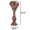 FRENCH COPPER PLANTER ON PEDESTAL C 1960. French copper planter on pedestal C 1960. Ht: 53.5" Image - 1