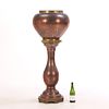 FRENCH COPPER PLANTER ON PEDESTAL C 1960. French copper planter on pedestal C 1960. Ht: 53.5" Image - 5