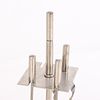 NICKEL OVER BRONZE SET OF FRENCH MODERNIST FIREPLACE TOOLS C 1970. Nickel over bronze set of Image - 2