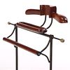 FRENCH IRON, WOOD AND BRASS MENS VALET IN THE MANNER OF ADNET C 1965. French iron, wood and Image - 3
