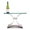 STEEL AND GLASS TABLE IN THE MANNER OF MICHEL BOYER C 1970. Steel and glass table in the manner Image - 2