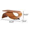 INLAID BENTWOOD WAVE FORM COFFEE TABLE WITH INLAY. Inlaid bentwood wave form coffee table with Image - 1