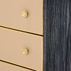 ONE OF TWO DARK CERUSED OAK DRESSERS HAVING LEATHER DRAWER FRONTS WITH GREEK KEY DESIGN IN THE. O Image - 5
