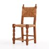 EIGHT ELEGANT FRENCH OAK AND RUSH DINING CHAIRS IN THE MANNER OF CHARLES DUDOUYT C 1940. Eight Image - 3