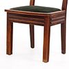 SIX FRENCH MAHOGANY DINING CHAIRS ATTRIBUTED TO CHARLES DUDOUYT HAVING CIRCULAR DESIGN C 1940. S Image - 5