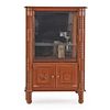 FRENCH OAK TWO DOOR CABINET HAVING COPPER PLATED BRASS DOOR AND GEOMETRIC MOTIFS IN THE MANNER OF. Image - 2