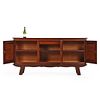 FRENCH OAK THREE DOOR SIDEBOARD WITH GEOMETRIC MOTIFS C 1940. French oak three door sideboard Image - 2