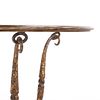 ELEGANT GILT IRON GLASS TOP TABLE POSSIBLY BY GIOVANNI BANCI. Elegant gilt iron glass top table Image - 3