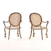 MID-CENTURY MODERN ITALIAN GILT IRON ROPE ARMCHAIRS BY NICCOLINI, CIRCA 1950. Mid-Century Modern Image - 6