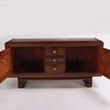 TWO PART FRENCH MAHOGANY SIDEBOARD IN THE MANNER OF CHARLES DUDOUYT C 1940. Two part French Image - 5
