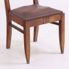 SIX FRENCH OAK DINING CHAIRS C 1940. Six French oak dining chairs C 1940. Ht: 38.5" Wd: 18.5" Image - 3